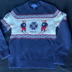 Polo by Ralph Lauren Navy and Red Ski Sweater